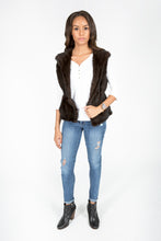 Load image into Gallery viewer, Knitted Mink Fur Vest with Hood (Denmark)