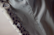 Load image into Gallery viewer, Leopard Dyed Mouton Lamb & Fox Fur Coat