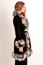 Load image into Gallery viewer, Suede and  Fox Fur Coat
