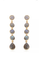 Load image into Gallery viewer, Labradorite Dangle Drop Earrings