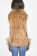 Load image into Gallery viewer, Golden Dyed Sheared Mink and Fox Vest

