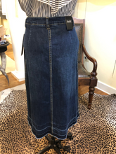 Load image into Gallery viewer, High Waisted A-Line Button Down Denim Skirt by Nanette Lepore
