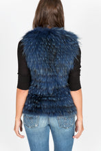 Load image into Gallery viewer, Fox Fur Vest/Gilet (Blue-Dyed)
