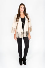 Load image into Gallery viewer, Lamb Leather Fringe Jacket/Cape
