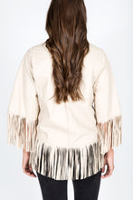 Load image into Gallery viewer, Lamb Leather Fringe Jacket/Cape
