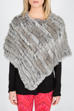 Load image into Gallery viewer, Knitted Rabbit Fur Poncho
