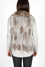 Load image into Gallery viewer, Rabbit &amp; Raccoon Fur Knitted Vest with Fringe
