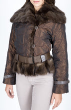 Load image into Gallery viewer, Silk Taffeta &amp; Sable fur Coat
