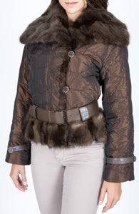Silk Taffeta & Sable fur Coat