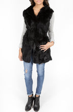 Load image into Gallery viewer, Rabbit fur Vest with Hood
