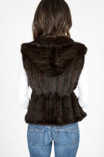 Load image into Gallery viewer, Knitted Mink Fur Vest with Hood (Denmark)
