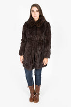 Load image into Gallery viewer, Rabbit &amp; Raccoon Fur Coat (Brown-Dyed)
