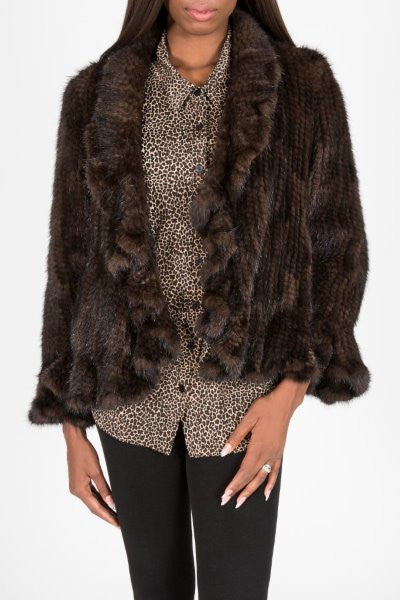 ジャケット・アウター half real mink coat , half real mink coat ,（Mink fur shall jacket - Gem）