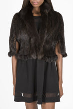Load image into Gallery viewer, Knitted Genuine Mink &amp; Fox Fur Capelet  (Denmark)
