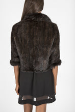 Load image into Gallery viewer, Knitted Genuine Mink &amp; Fox Fur Capelet  (Denmark)
