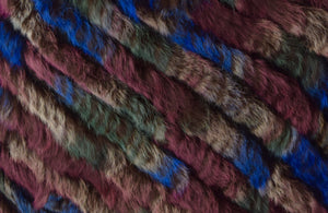 Knitted Rabbit Fur Poncho/Cape  (Multi-Colored)