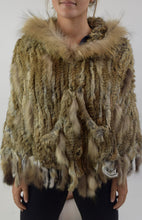 Load image into Gallery viewer, Rabbit &amp; Raccoon Fur Poncho
