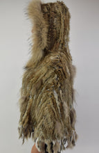Load image into Gallery viewer, Rabbit &amp; Raccoon Fur Poncho
