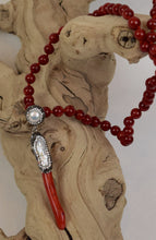 Load image into Gallery viewer, Coral + Biwa Pearl Necklace

