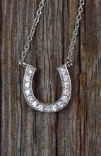 Load image into Gallery viewer, Horseshoe Necklace -925 Sterling Silver &amp; Cubic Zirconia
