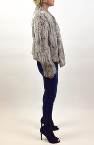 Knitted Rabbit Fur Jacket