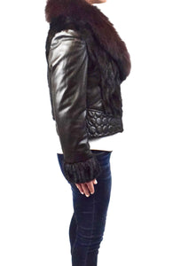 Mink, Fox and Lamb Leather Jacket