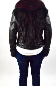 Mink, Fox and Lamb Leather Jacket