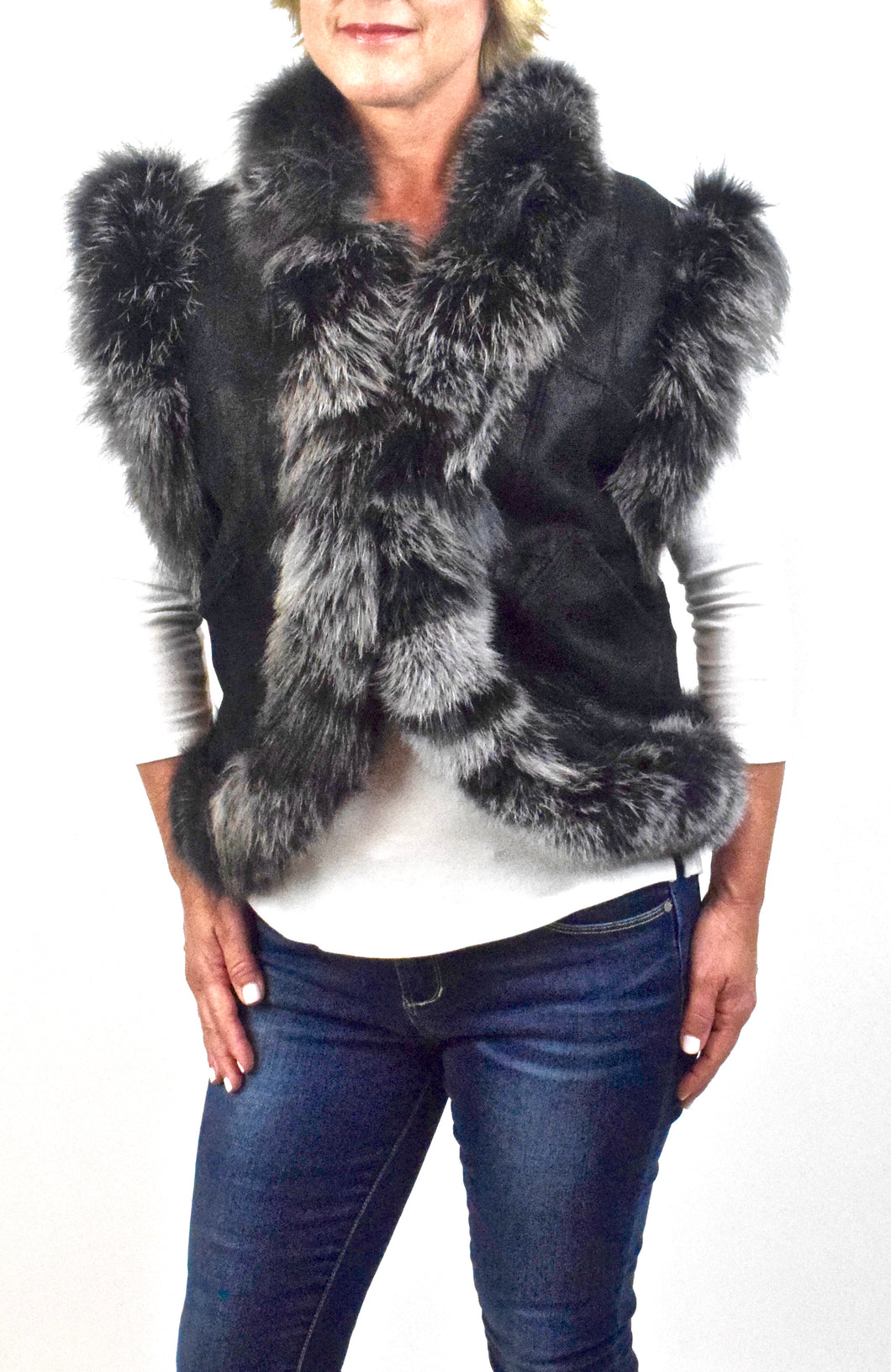 Lamb/Shearling & Fox fur Vest