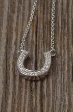 Load image into Gallery viewer, Horseshoe Necklace -925 Sterling Silver &amp; Cubic Zirconia

