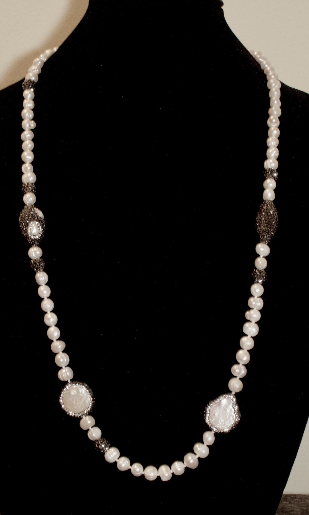 Baroque Pearl & Hematite Necklace