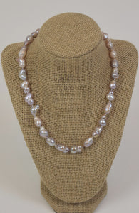 Silver Baroque Pearls Necklace