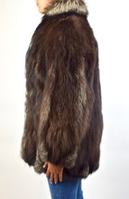 Load image into Gallery viewer, Silver Fox &amp; Brown Fox fur Coat
