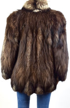 Load image into Gallery viewer, Silver Fox &amp; Brown Fox fur Coat
