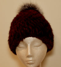 Load image into Gallery viewer, Mink Fur Hat &amp; Fox Fur Pom Pom
