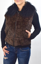 Load image into Gallery viewer, Rex Rabbit and Mongolian Lamb fur Vest (Dyed, Sheared)
