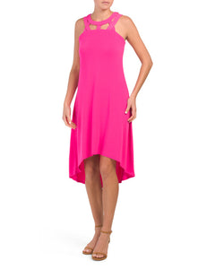 Hi Low Pink Halter Dress
