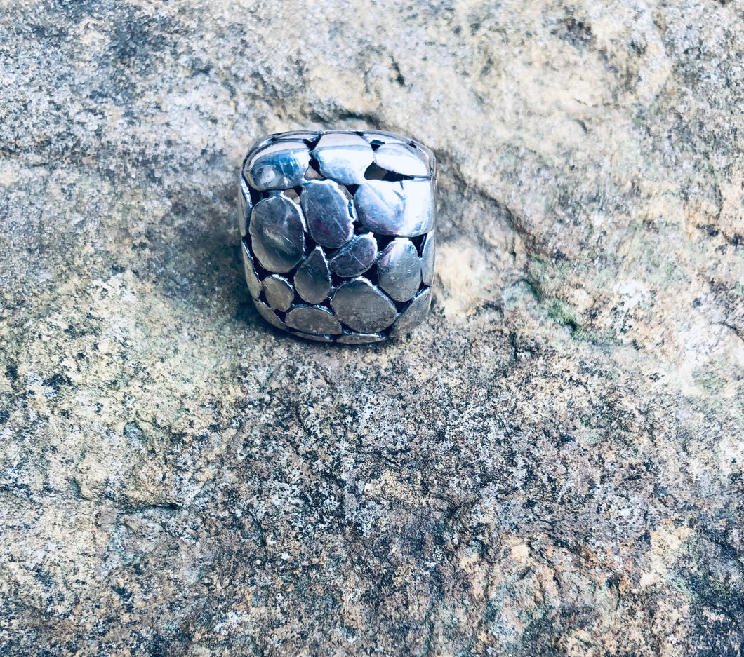 Sterling Silver Handmade Pebble Ring