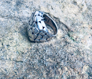 Sterling Silver Handmade Pebble Ring
