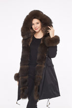 Load image into Gallery viewer, Parka with Fox Fur Trim and Chinchilla Rex Rabbit lining
