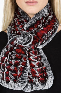 Chinchilla Rex Fur Scarf (dyed)