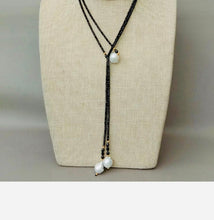 Load image into Gallery viewer, Black Spinel &amp; Baroque Pearl Necklace
