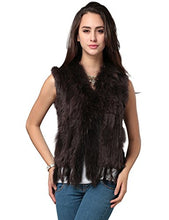 Load image into Gallery viewer, Rabbit &amp; Raccoon Fur Knitted Vest with Fringe
