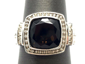 Smoky Topaz & 925 Sterling Silver Ring