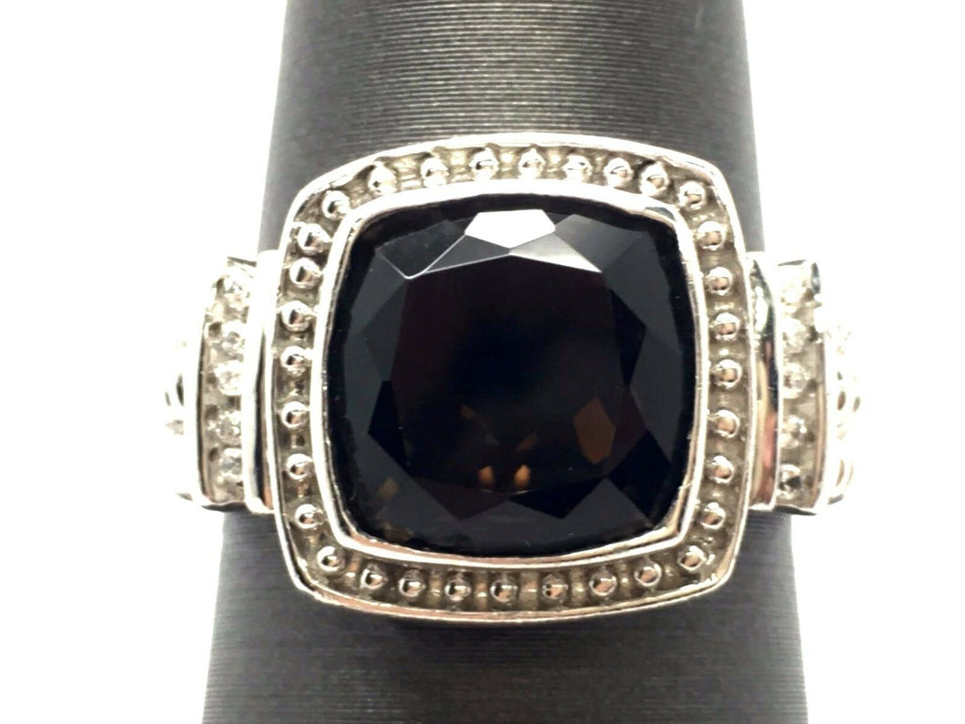 Smoky Topaz & 925 Sterling Silver Ring