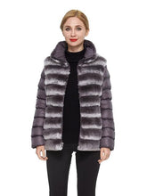 Load image into Gallery viewer, Chinchilla Rex Reversible Puffer Jacket
