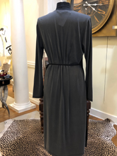 Load image into Gallery viewer, Black &amp; Gray Wrap Dress by French Connection

