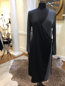 Black & Gray Wrap Dress by French Connection