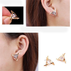 Silver Plated Floating Cubic Zirconium Earrings