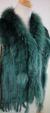 Load image into Gallery viewer, Rabbit &amp; Raccoon Fur Knitted Vest with Fringe
