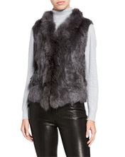 Load image into Gallery viewer, Rabbit &amp; Raccoon Fur Knitted Vest with Fringe
